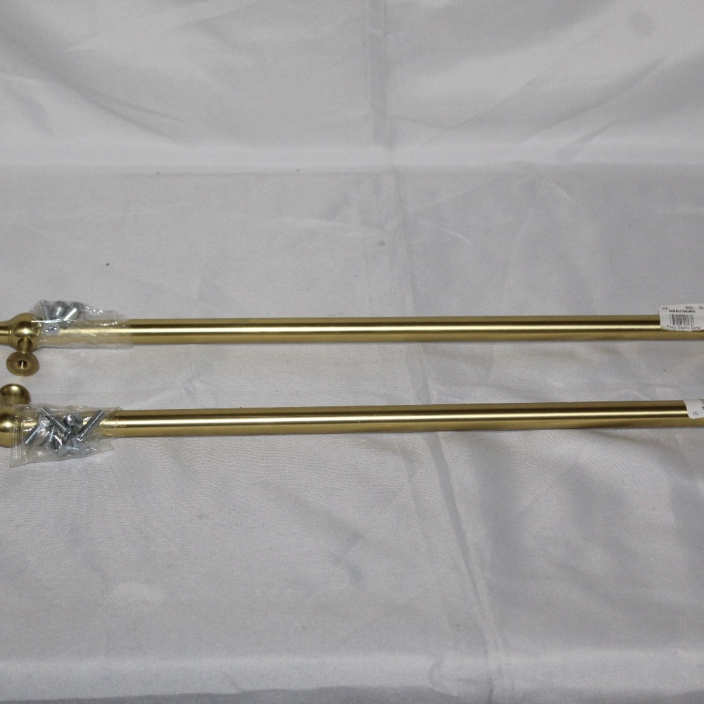 Pottery Barn Brass Finish Towel Bar.  Set of 2